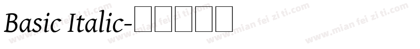Basic Italic字体转换